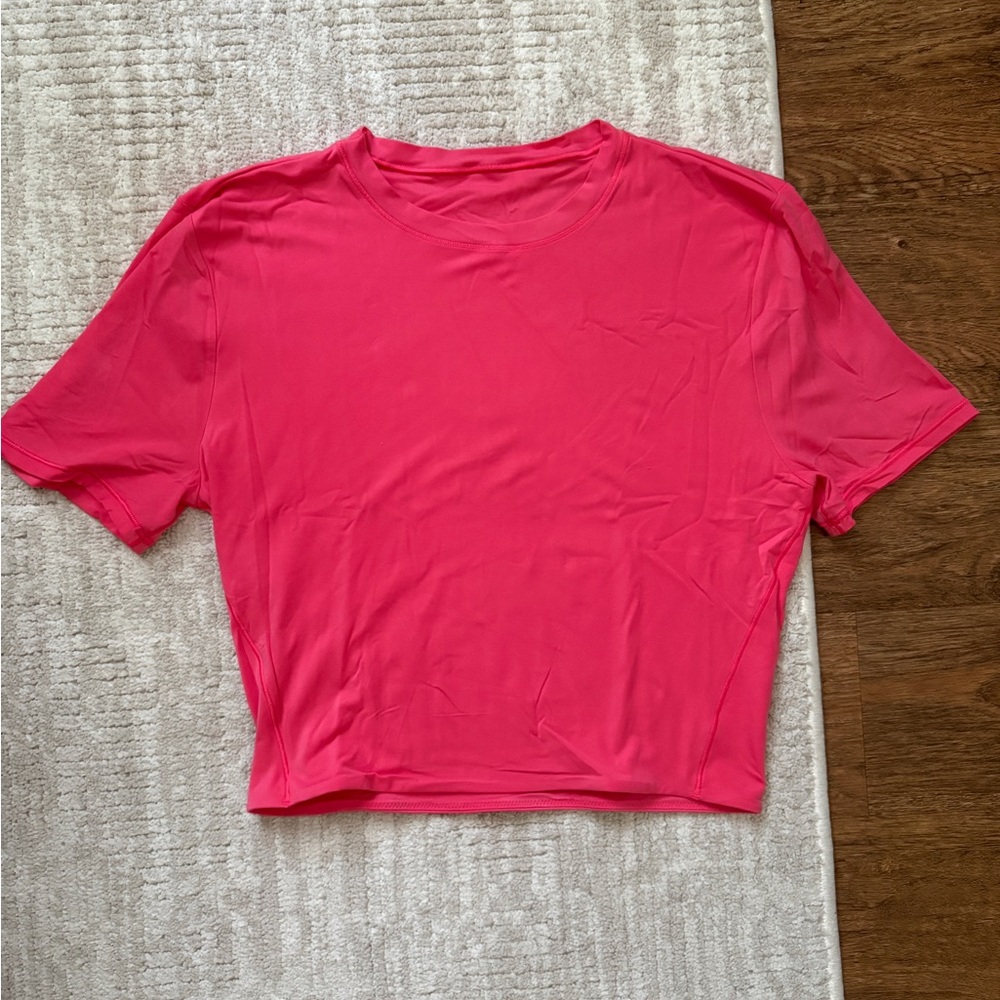 Lululemon Wundermost Ultra-Soft Nulu Crewneck Cropped T-Shirt
